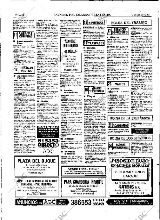 ABC SEVILLA 30-12-1988 página 72