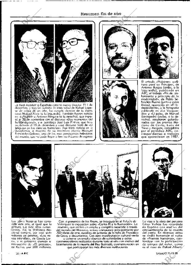 ABC MADRID 31-12-1988 página 20