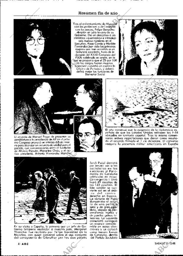 ABC MADRID 31-12-1988 página 8