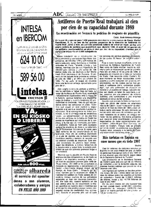 ABC SEVILLA 02-01-1989 página 74