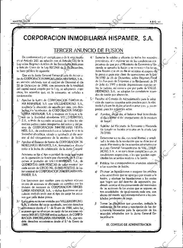 ABC MADRID 03-01-1989 página 61