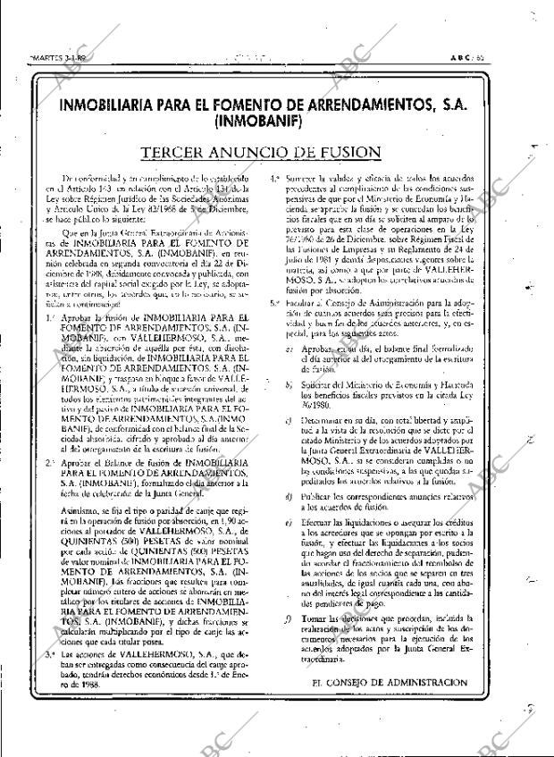 ABC MADRID 03-01-1989 página 65