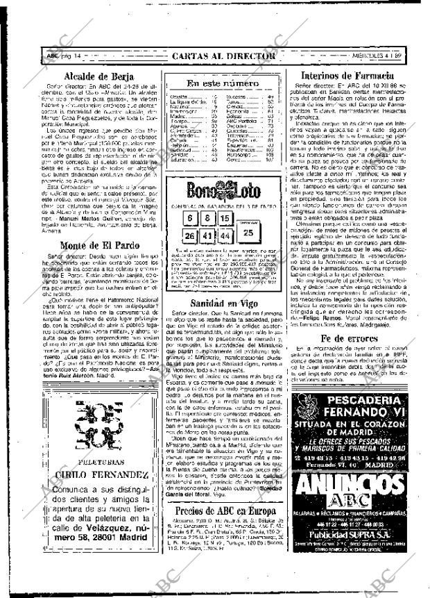 ABC MADRID 04-01-1989 página 14