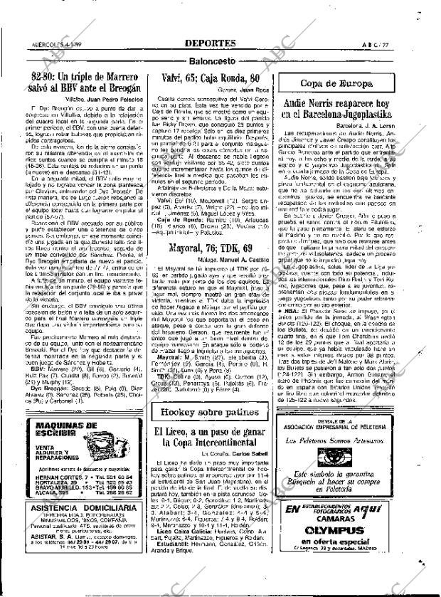 ABC MADRID 04-01-1989 página 77