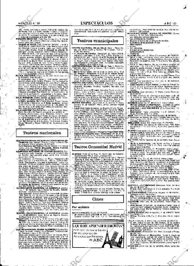 ABC MADRID 04-01-1989 página 85