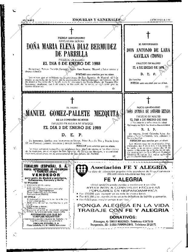 ABC MADRID 04-01-1989 página 90