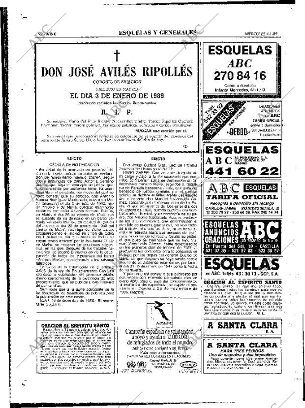 ABC MADRID 04-01-1989 página 92