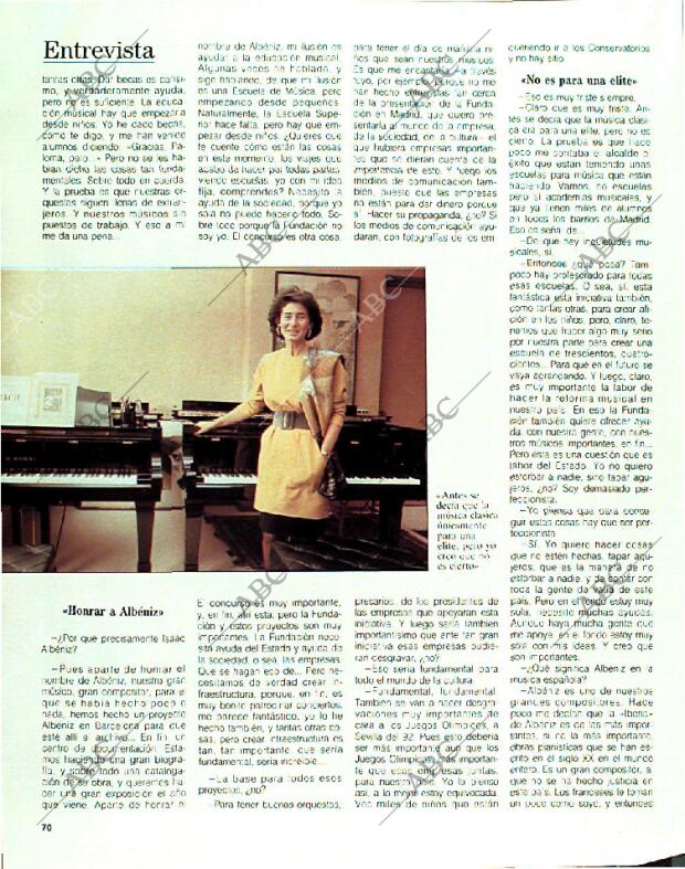 BLANCO Y NEGRO MADRID 08-01-1989 página 70