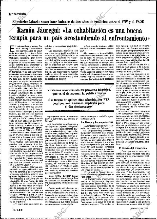 ABC MADRID 15-01-1989 página 10
