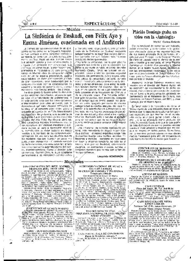 ABC MADRID 15-01-1989 página 102