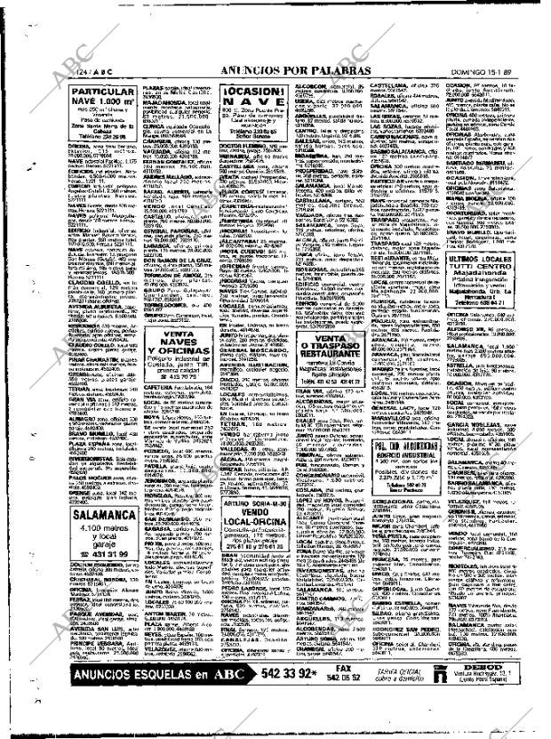 ABC MADRID 15-01-1989 página 124