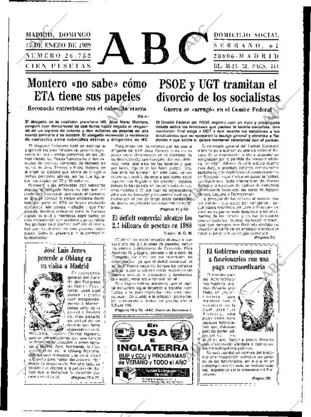 ABC MADRID 15-01-1989 página 25