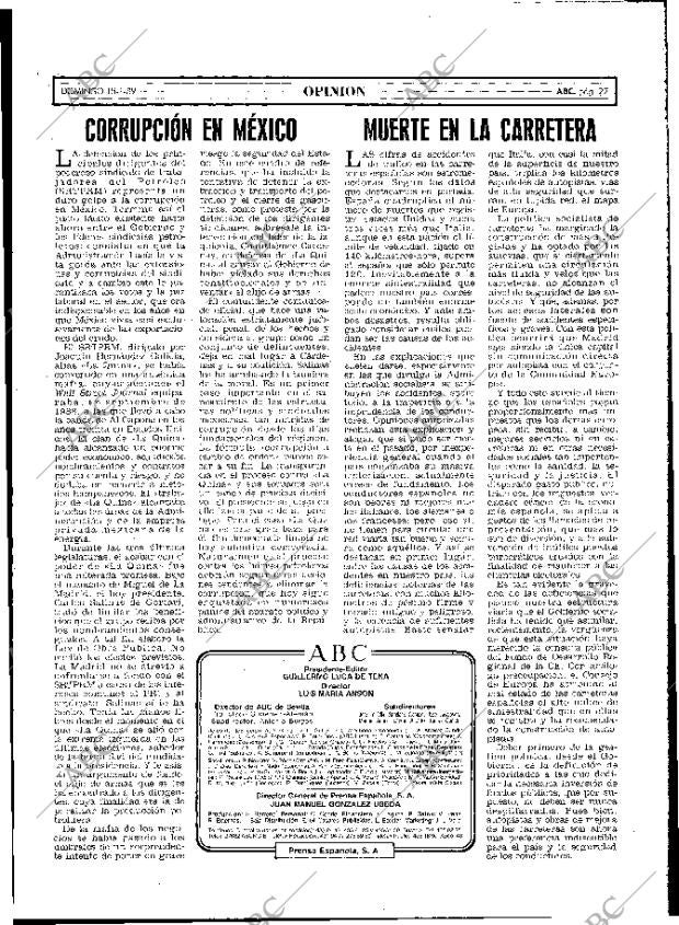 ABC MADRID 15-01-1989 página 27