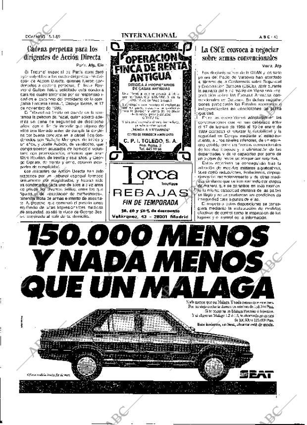 ABC MADRID 15-01-1989 página 43