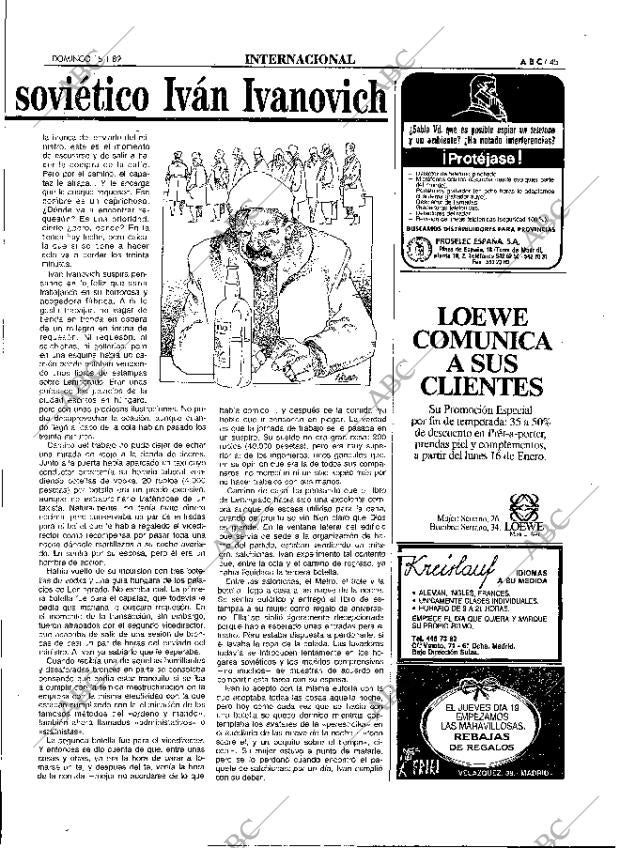 ABC MADRID 15-01-1989 página 45
