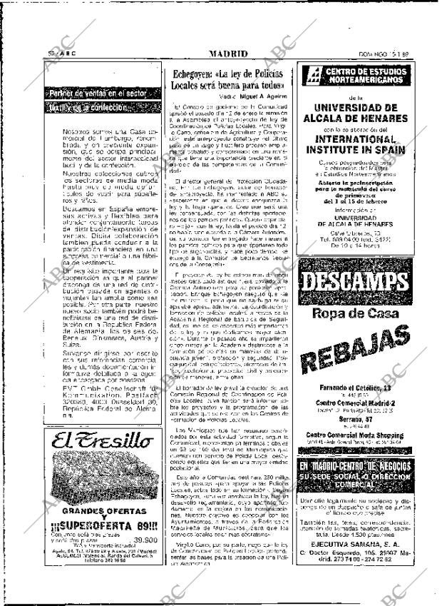 ABC MADRID 15-01-1989 página 52
