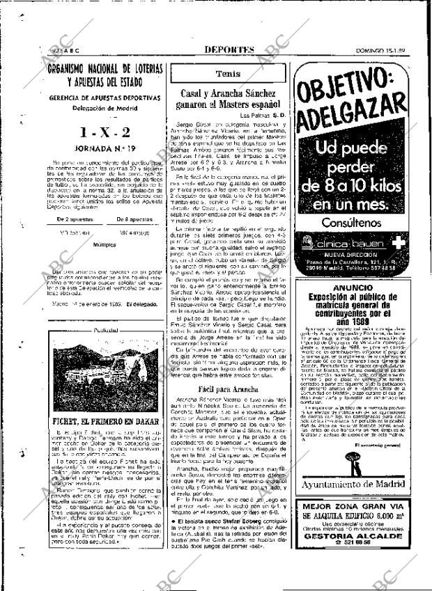 ABC MADRID 15-01-1989 página 90