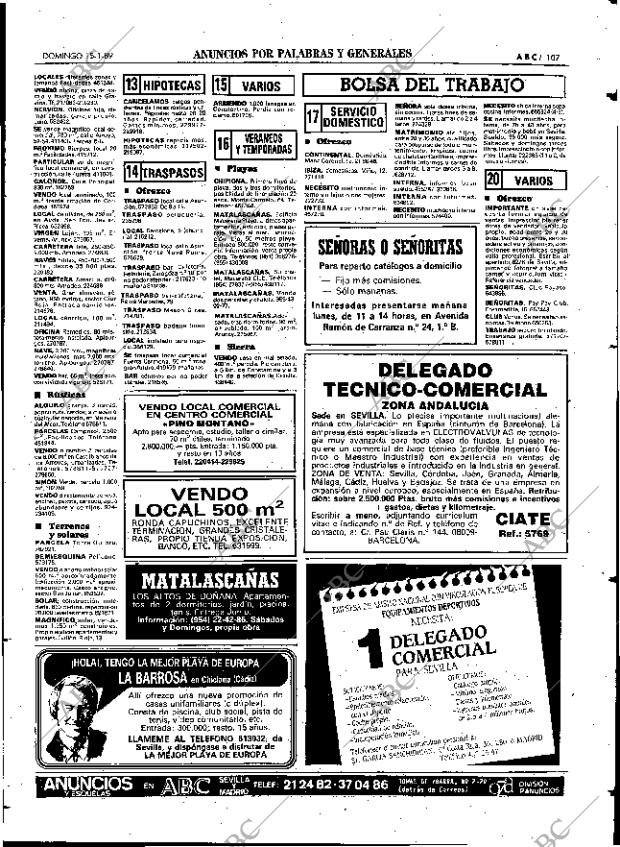 ABC SEVILLA 15-01-1989 página 107