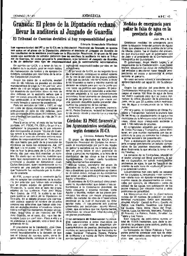 ABC SEVILLA 15-01-1989 página 45