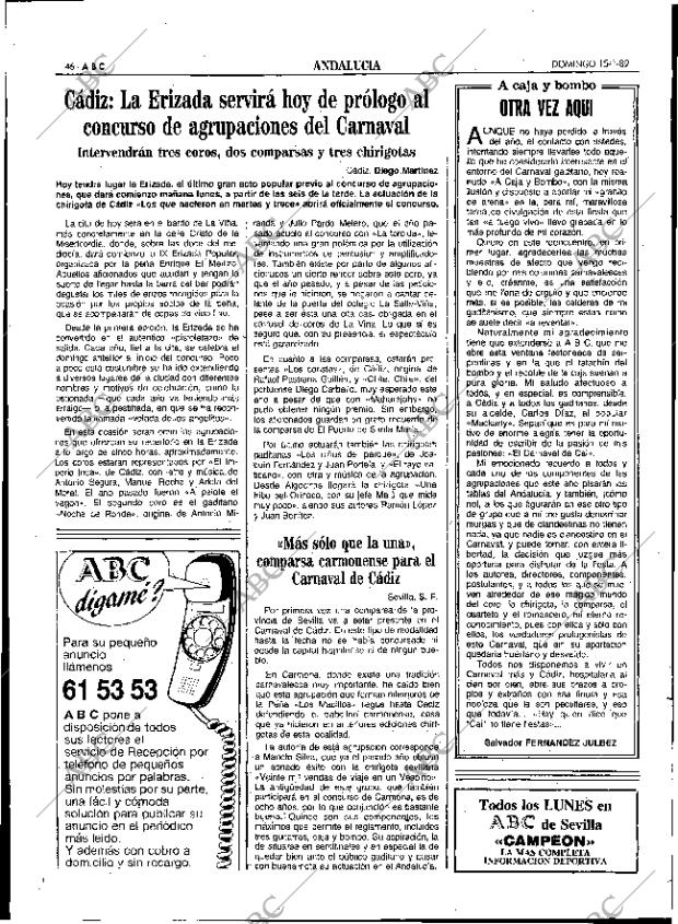 ABC SEVILLA 15-01-1989 página 46