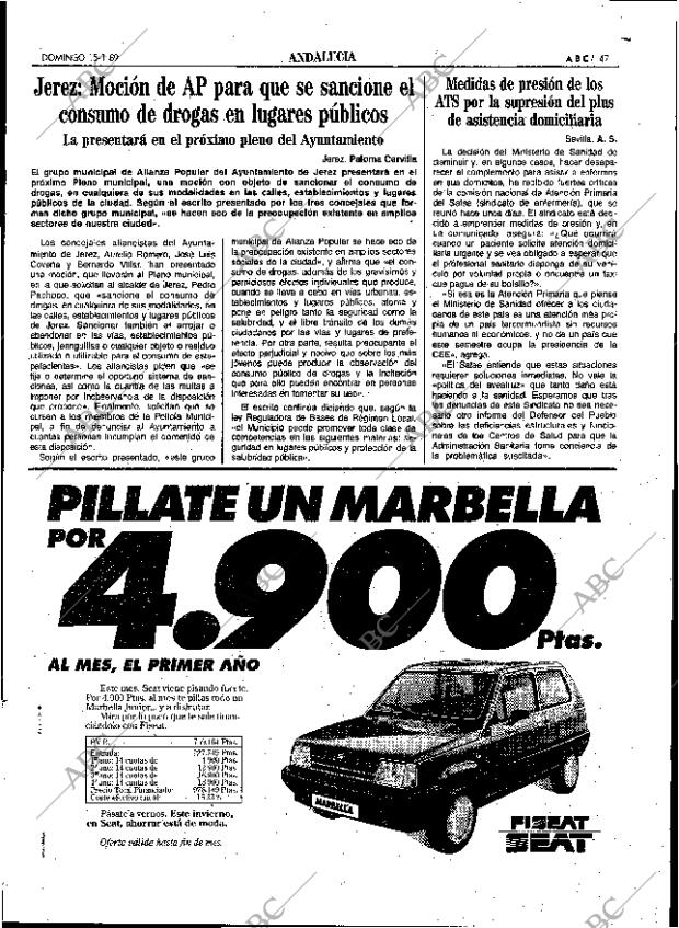 ABC SEVILLA 15-01-1989 página 47