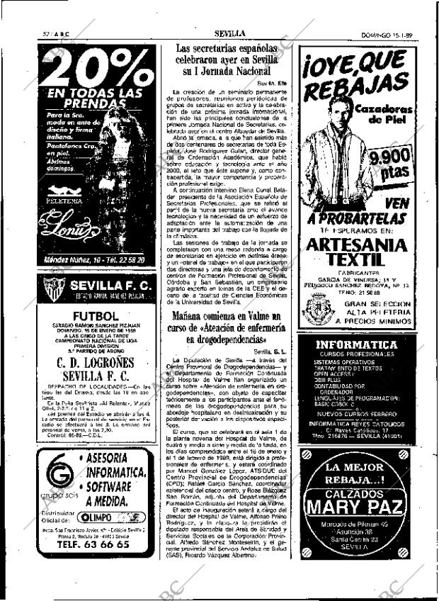 ABC SEVILLA 15-01-1989 página 52