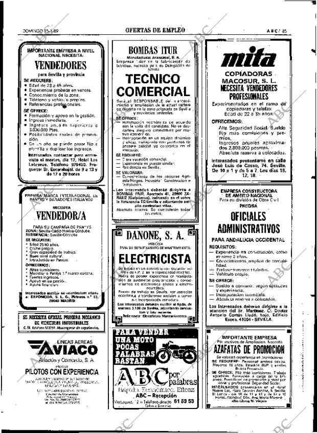 ABC SEVILLA 15-01-1989 página 85