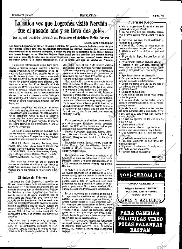 ABC SEVILLA 15-01-1989 página 91