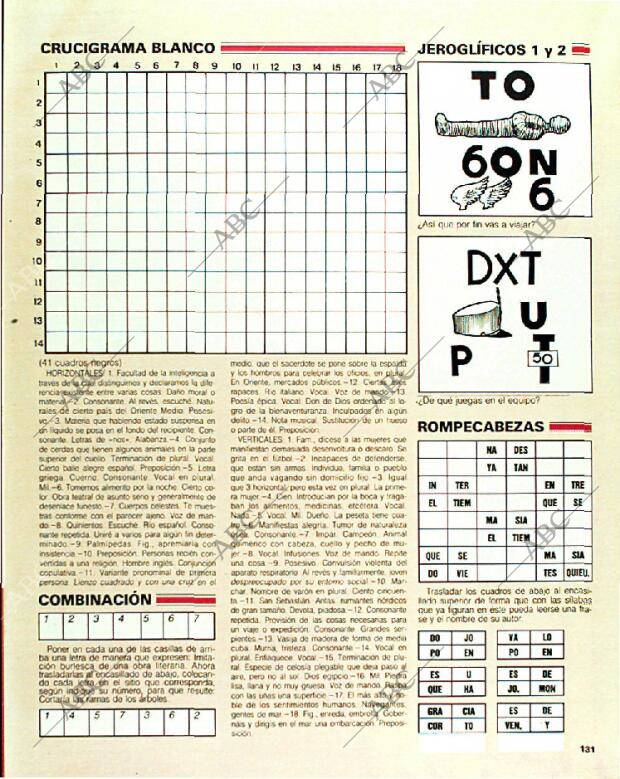 BLANCO Y NEGRO MADRID 15-01-1989 página 131