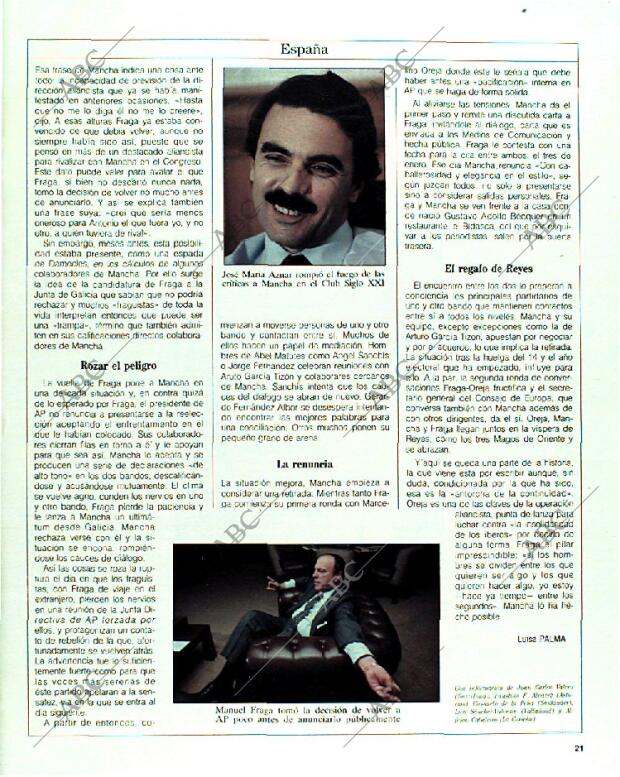 BLANCO Y NEGRO MADRID 15-01-1989 página 21