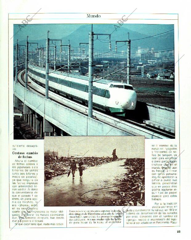 BLANCO Y NEGRO MADRID 15-01-1989 página 23