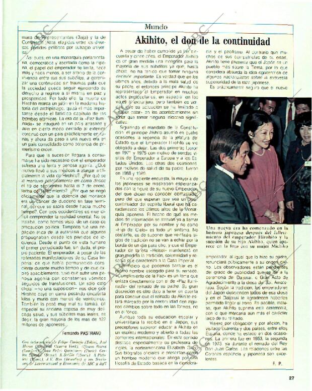 BLANCO Y NEGRO MADRID 15-01-1989 página 27