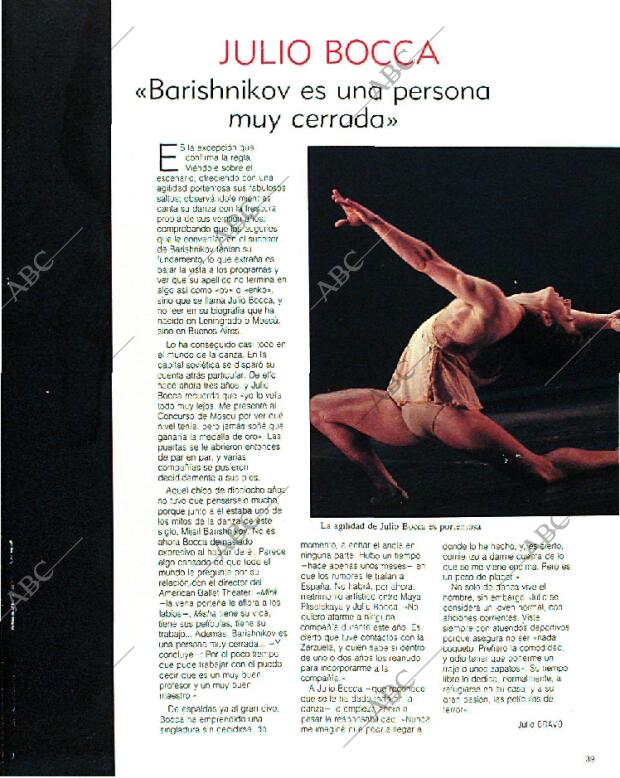 BLANCO Y NEGRO MADRID 15-01-1989 página 39