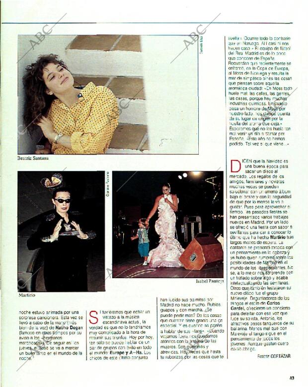 BLANCO Y NEGRO MADRID 15-01-1989 página 43