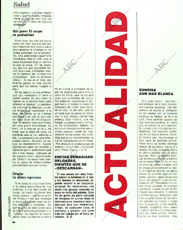 BLANCO Y NEGRO MADRID 15-01-1989 página 86