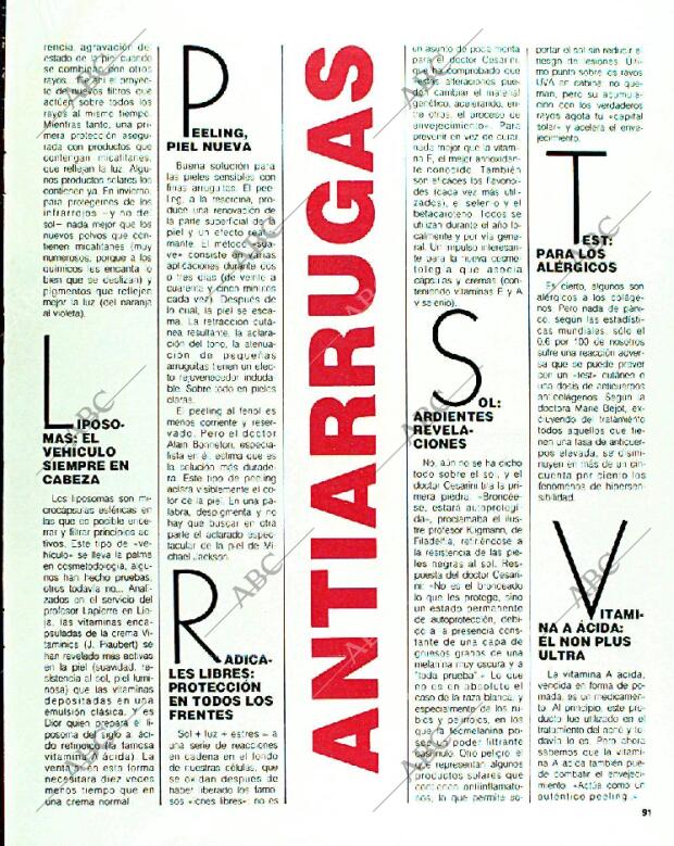 BLANCO Y NEGRO MADRID 15-01-1989 página 91