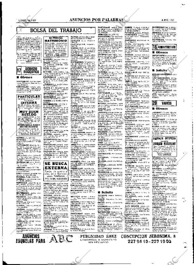 ABC MADRID 16-01-1989 página 101