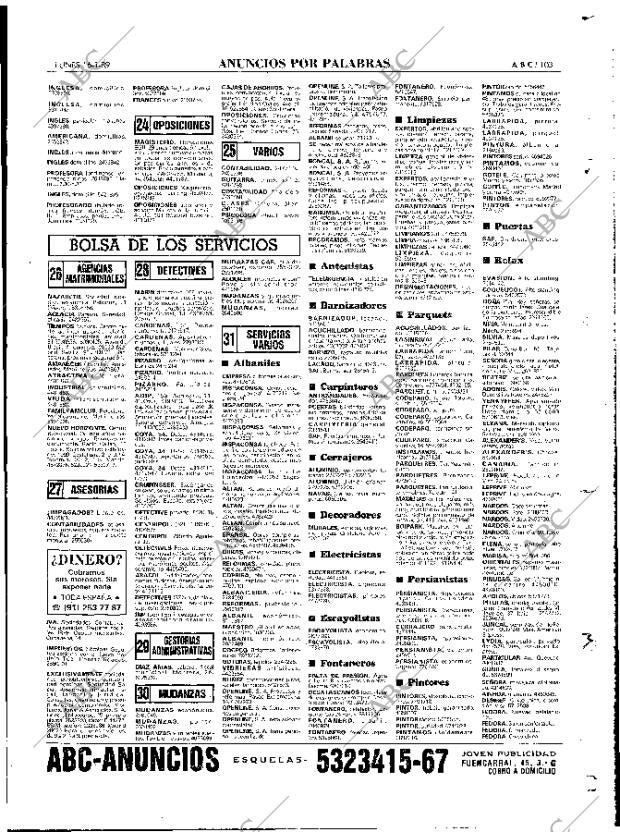 ABC MADRID 16-01-1989 página 103