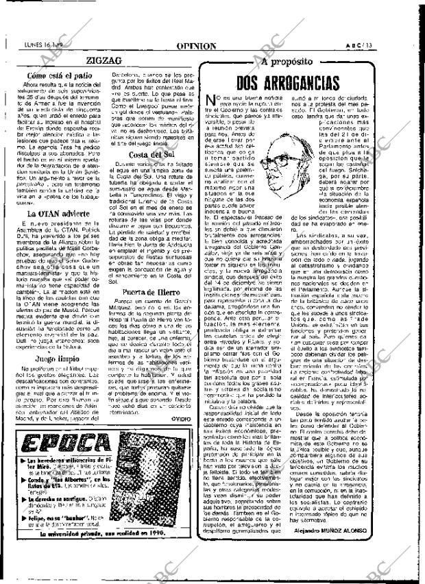 ABC MADRID 16-01-1989 página 13