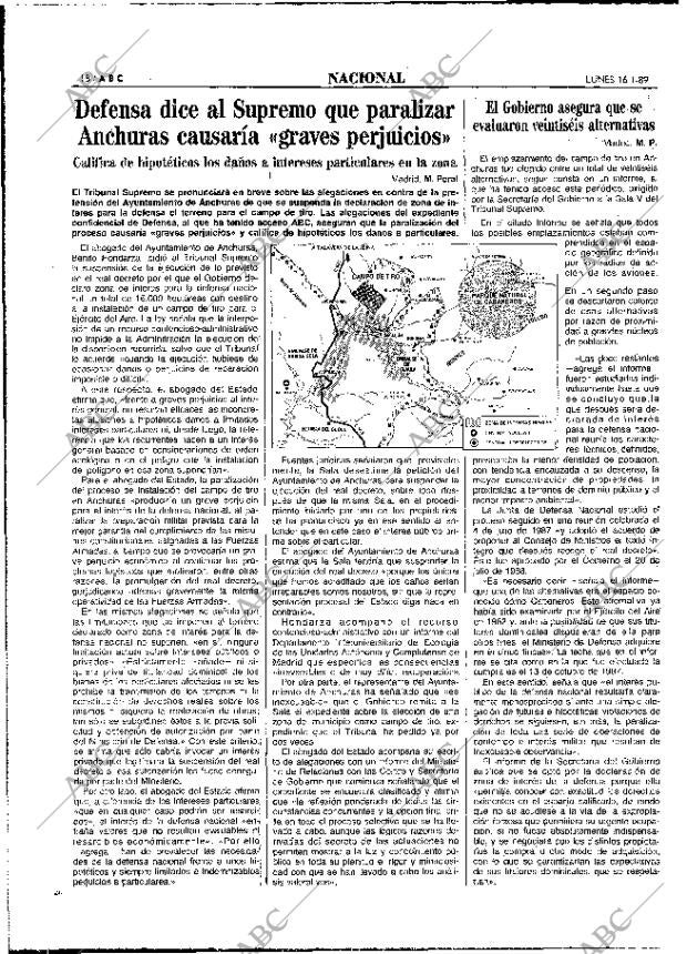 ABC MADRID 16-01-1989 página 18