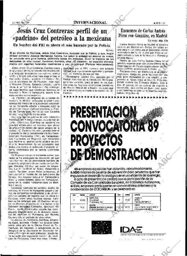 ABC MADRID 16-01-1989 página 27
