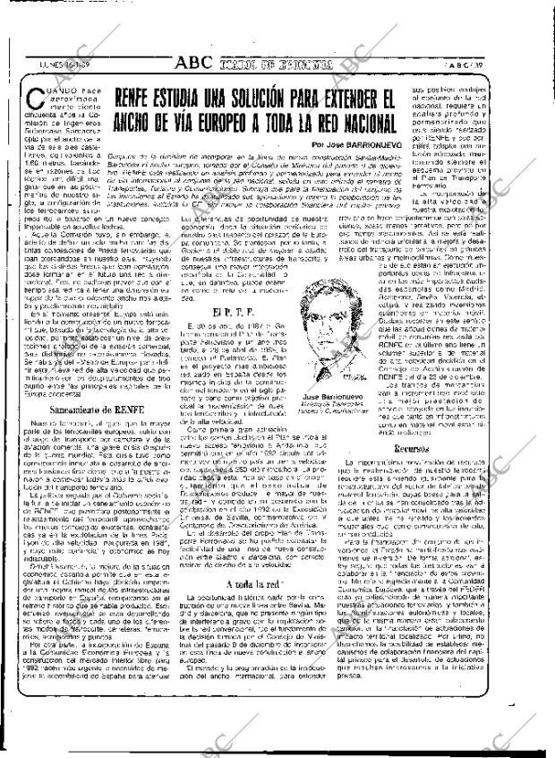 ABC MADRID 16-01-1989 página 39