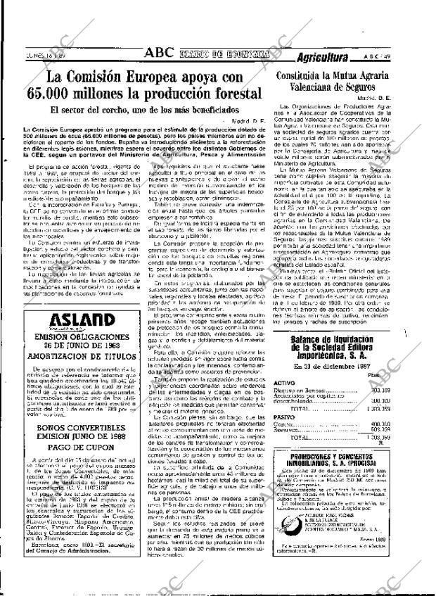 ABC MADRID 16-01-1989 página 49
