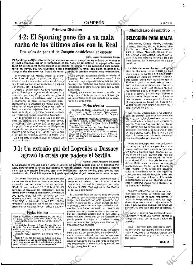 ABC MADRID 16-01-1989 página 61