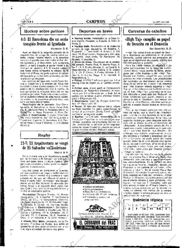 ABC MADRID 16-01-1989 página 68