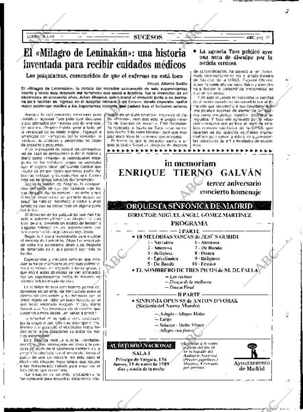 ABC MADRID 16-01-1989 página 71