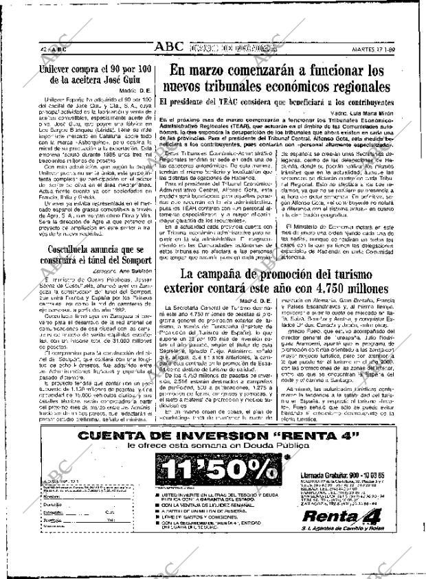 ABC MADRID 17-01-1989 página 42