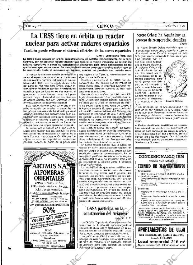 ABC MADRID 17-01-1989 página 62