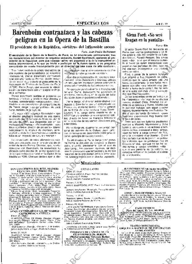 ABC MADRID 17-01-1989 página 77