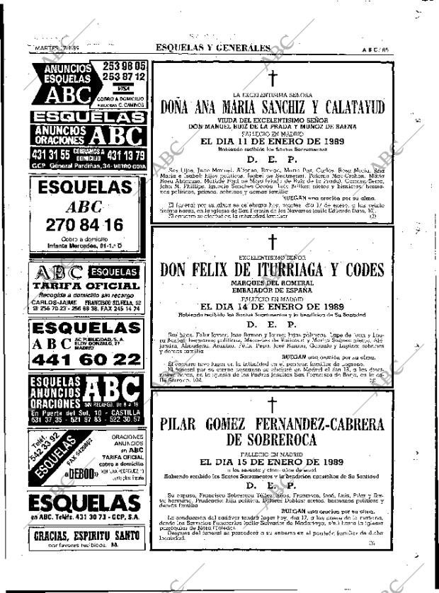 ABC MADRID 17-01-1989 página 85